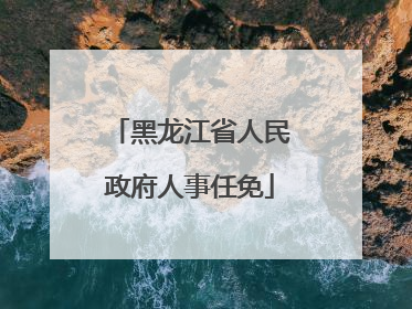 黑龙江省人民政府人事任免