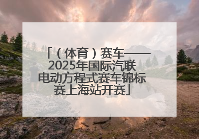 （体育）赛车——2025年国际汽联电动方程式赛车锦标赛上海站开赛