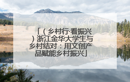 （乡村行·看振兴）浙江金华大学生与乡村结对：用文创产品赋能乡村振兴