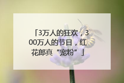 3万人的狂欢，300万人的节日，红花郎真“宠粉”