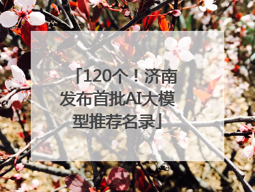 120个！济南发布首批AI大模型推荐名录