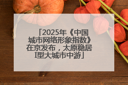 2025年《中国城市网络形象指数》在京发布，太原稳居I型大城市中游