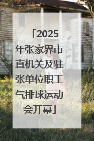 2025年张家界市直机关及驻张单位职工气排球运动会开幕