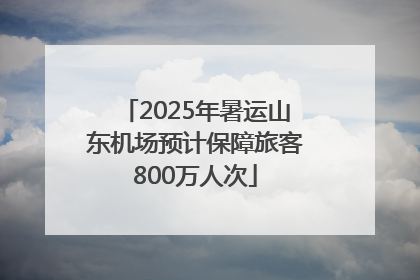 2025年暑运山东机场预计保障旅客800万人次