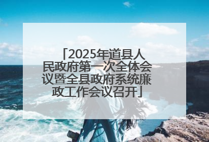 2025年道县人民政府第一次全体会议暨全县政府系统廉政工作会议召开