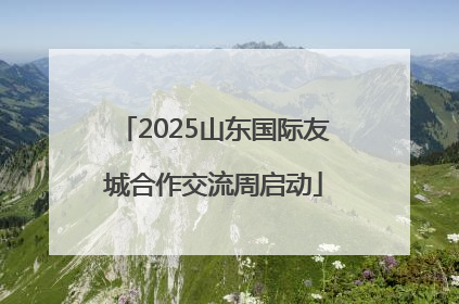 2025山东国际友城合作交流周启动