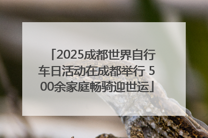 2025成都世界自行车日活动在成都举行 500余家庭畅骑迎世运