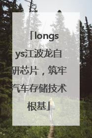 longsys江波龙自研芯片，筑牢汽车存储技术根基